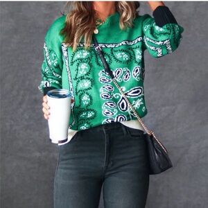 VICI Green Bandana Sweatshirt